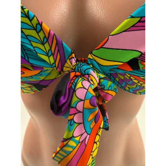 Bikini Bay Underwire Padded Push Up Twisted Bikini Top  Size 10 - Picture 2 of 14